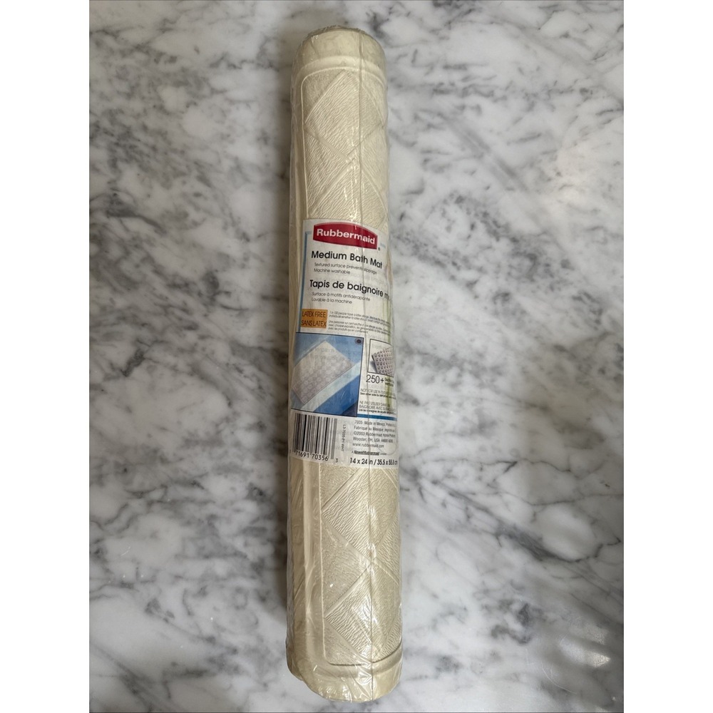 NEW Vintage Rubbermaid Safti-Grip 7035 MED Bath Mat 14x24" Beige Original Wrap